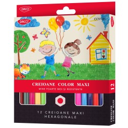 Creion color 12 culori Maxi...