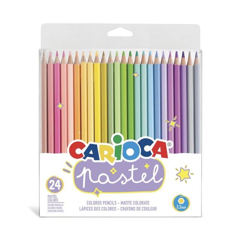 Creion color 24 culori pastel 43310 - CARIOCA