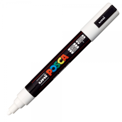 Marker acril POSCA PC-5M alb 1