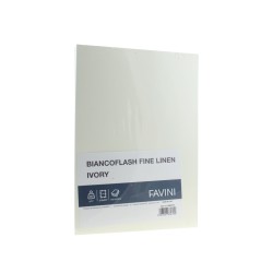 Carton carti vizita A4 250 g/mp 100 coli Ivory texturat Biancoflash