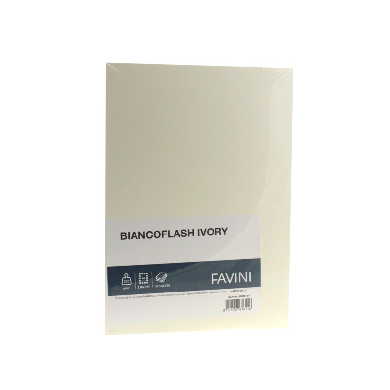 Carton carti vizita A4 300 g/mp 100 coli Ivory neted Biancoflash