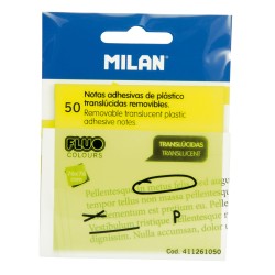 Bloc notes adeziv plastic 76X76 galben Milan