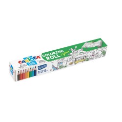 Set rola adeziva pentru colorat 198 X30 cm + 8 creioane colorate Jungla CARIOCA