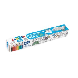 Set rola adeziva pentru colorat 198 X 30 cm + 8 creioane colorate Sea CARIOCA