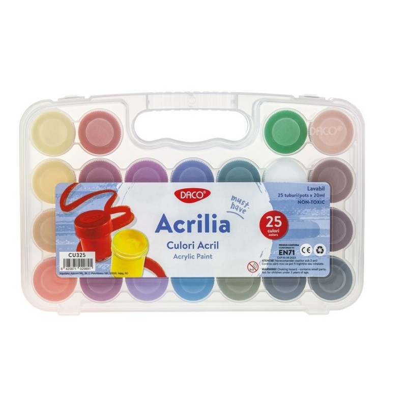 Culori acril 25 culori  20 ml Acrilia DACO CU325