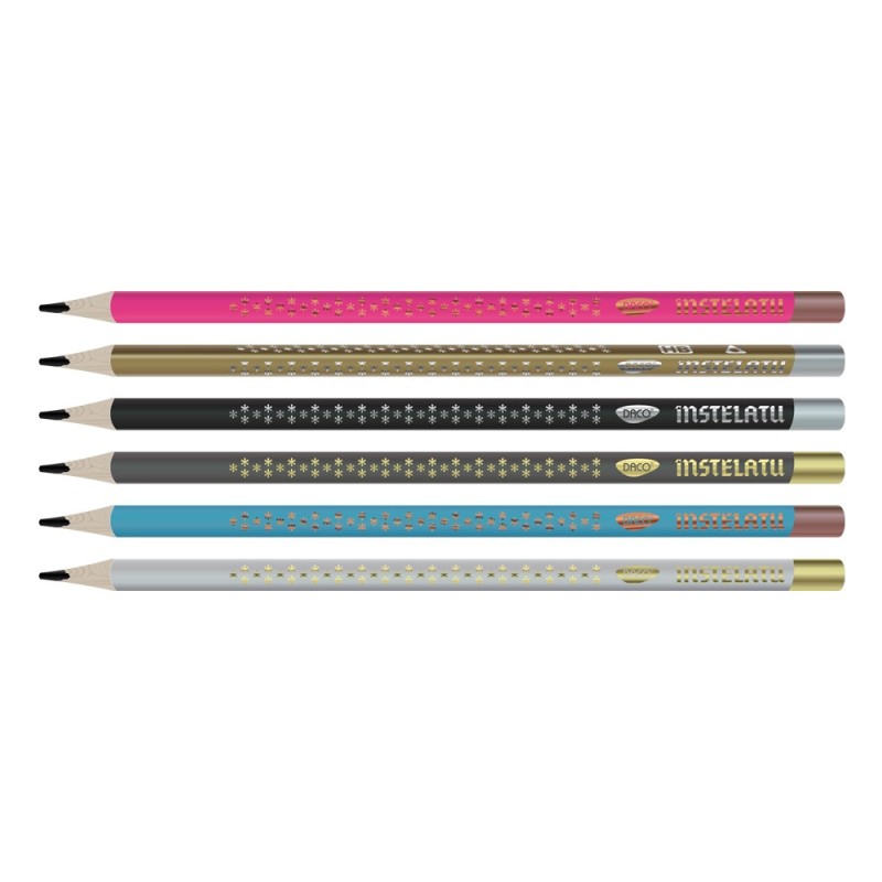 Creion negru cu radiera Instelatu DACO CG106