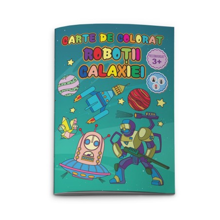 Carte de colorat, Robotii galaxiei