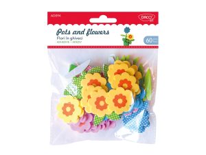 Accesorii craft - AD094 Flori în ghiveci spumă DACO