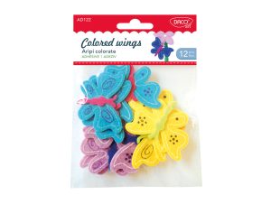 Accesorii craft - AD122 Aripi colorate pâslă DACO