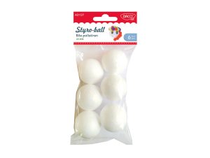 Accesorii craft - AD127 Bile polistiren 4.5 cm set 6 DACO