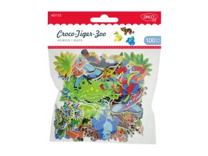 Accesorii craft - AD152 Croco-tigro-zoo animale spumă autoadezivă DACO