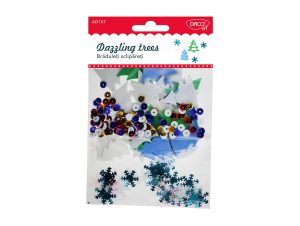 Accesorii craft - AD167 Brăduleți sclipăreți spumă DACO