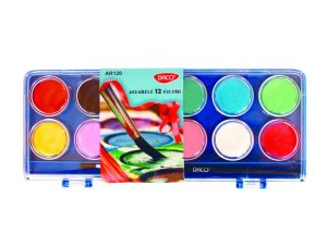 Acuarele 12 culori AR120 DACO