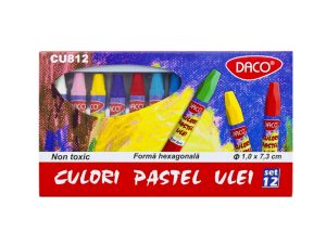 Culori pastel ulei 12 culori DACO