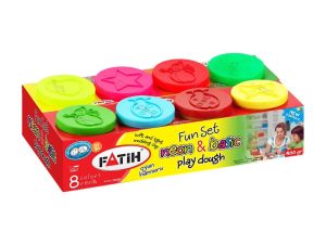 Plastilină ușoară basic + neon 8x50 g FATIH