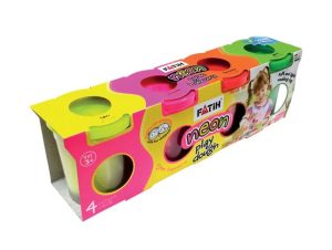 Plastilină ușoară Neon 4x130 g FATIH
