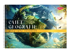 Caiet A4 geografie spiră 24 file DACO
