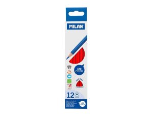 Creion color unicolor Set 12 Roșu MILAN