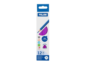 Creion color unicolor Set 12 Mov MILAN