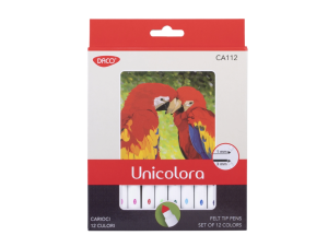 Carioca 12 culori vârf conic Unicoloră DACO