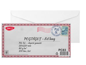 Plic DL gumat Set 100 PC83 Alb DACO