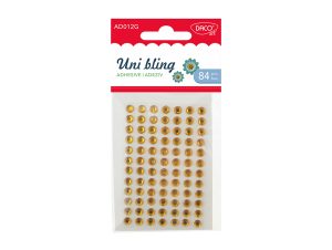 Accesorii craft - AD012 Diamante Uni bling galben DACO