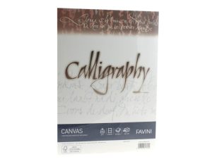 Hârtie caligrafie A4 Canvas 200 g/mp Alb FAVINI