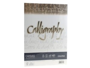 Hârtie caligrafie A4 Canvas 100 g/mp Alb FAVINI