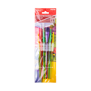 Pensule păr sintetic colorat set 6 DACO PN296