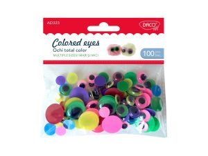 Accesorii craft - AD323 Ochi total color mari și mici  DACO