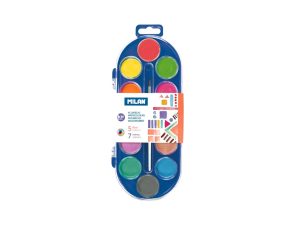 Acuarele 7 culori metal + 5 fluo MILAN