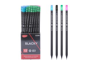 Creion negru cu radieră Blacky HB DACO