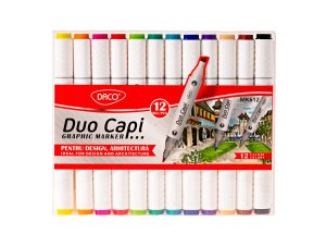 Marker grafic color Duo Capi set 12 DACO