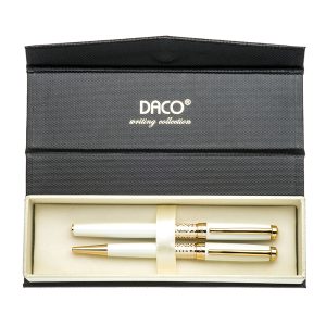 Set pix și stilou Folclor Alb DACO