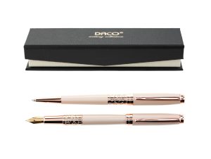 Set pix și stilou Bujor de munte Roz DACO