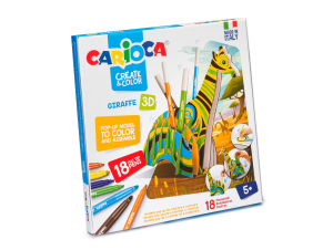 Set 3D + 18 carioci Girafă CARIOCA