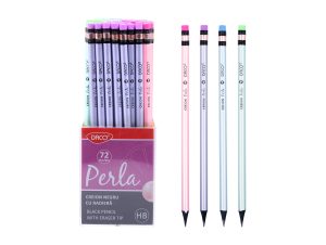 Creion negru cu radieră Perla HB DACO