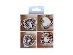 Accesorii craft - AD338 Inimi lemnoase DACO