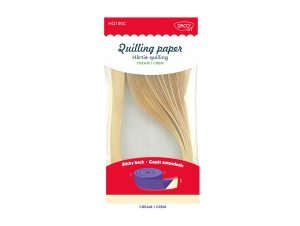Hârtie quilling crem 42.5x0.5 cm, 100/set DACO