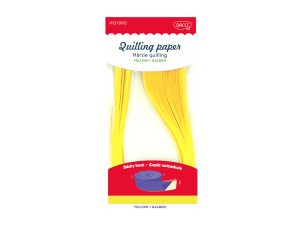 Hârtie quilling galben 42.5x0.5 cm, 100/set DACO