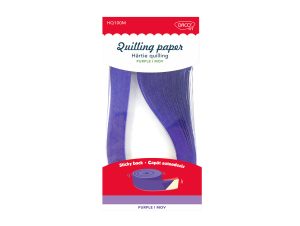 Hârtie quilling mov 42.5x0.5 cm, 100/set DACO