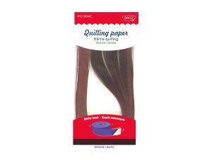 Hârtie quilling maro ciocolată 42.5x0.5 cm, 100/set DACO