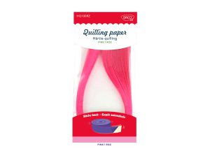 Hârtie quilling roz 42.5x0.5 cm, 100/set DACO