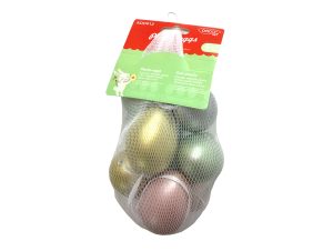 Accesorii craft - AD912 Ouă plastic 6 cm, culori metalizate DACO