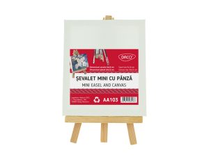 Șevalet mini cu pânză 10x12 cm DACO