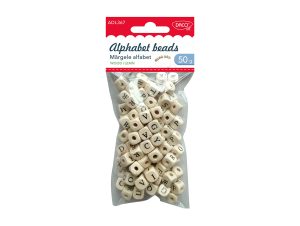 Accesorii craft - AD367 Mărgele alfabet de lemn DACO