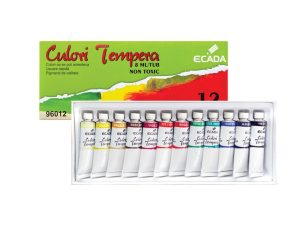 Culori tempera 12 culori 6 ml ECADA