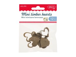 Accesorii craft - AD390 Mini inimioare lemnoase DACO