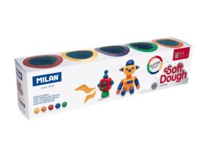 Plastilină ușoară 5x142 g Glitter MILAN