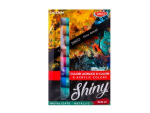 Culori acril metalizate 8 culori 36 ml DACO